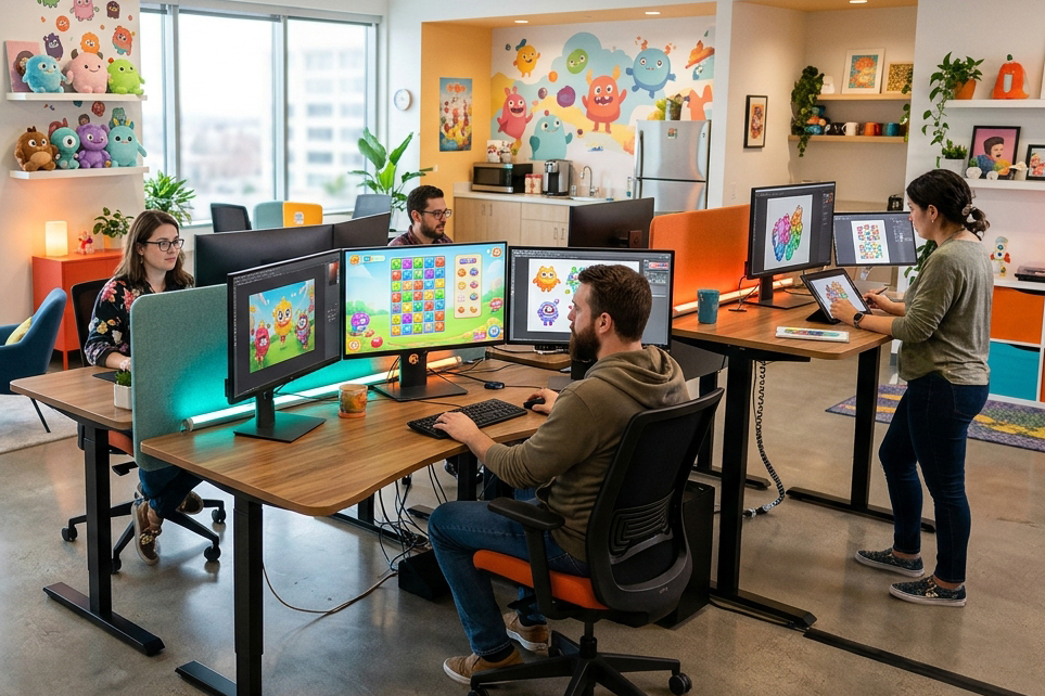 Novasoft Games studio workspace